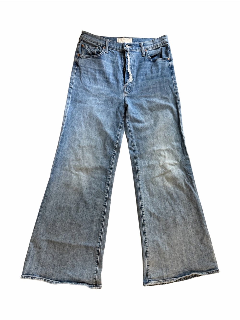 Mother The Flycut Tomcat Roller Wide Leg Jeans Size 30 - Picture 2 of 11
